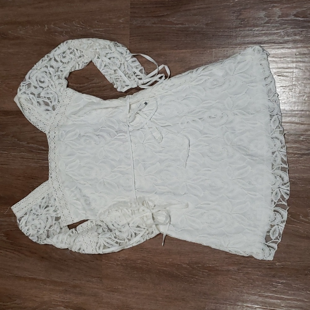 (S) NWT Solitare by Ravi Khosla Anthropologie Cottagecore Lace Crochet Bohemian